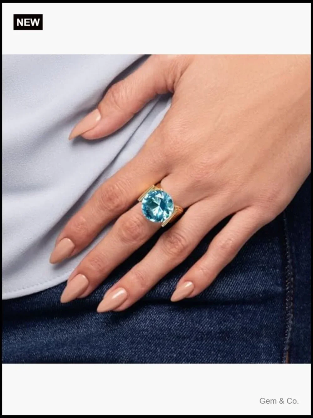 Vintage Textured Band Ring with 11.75 TCW Cubic Zirconia - 14K Gold Plated